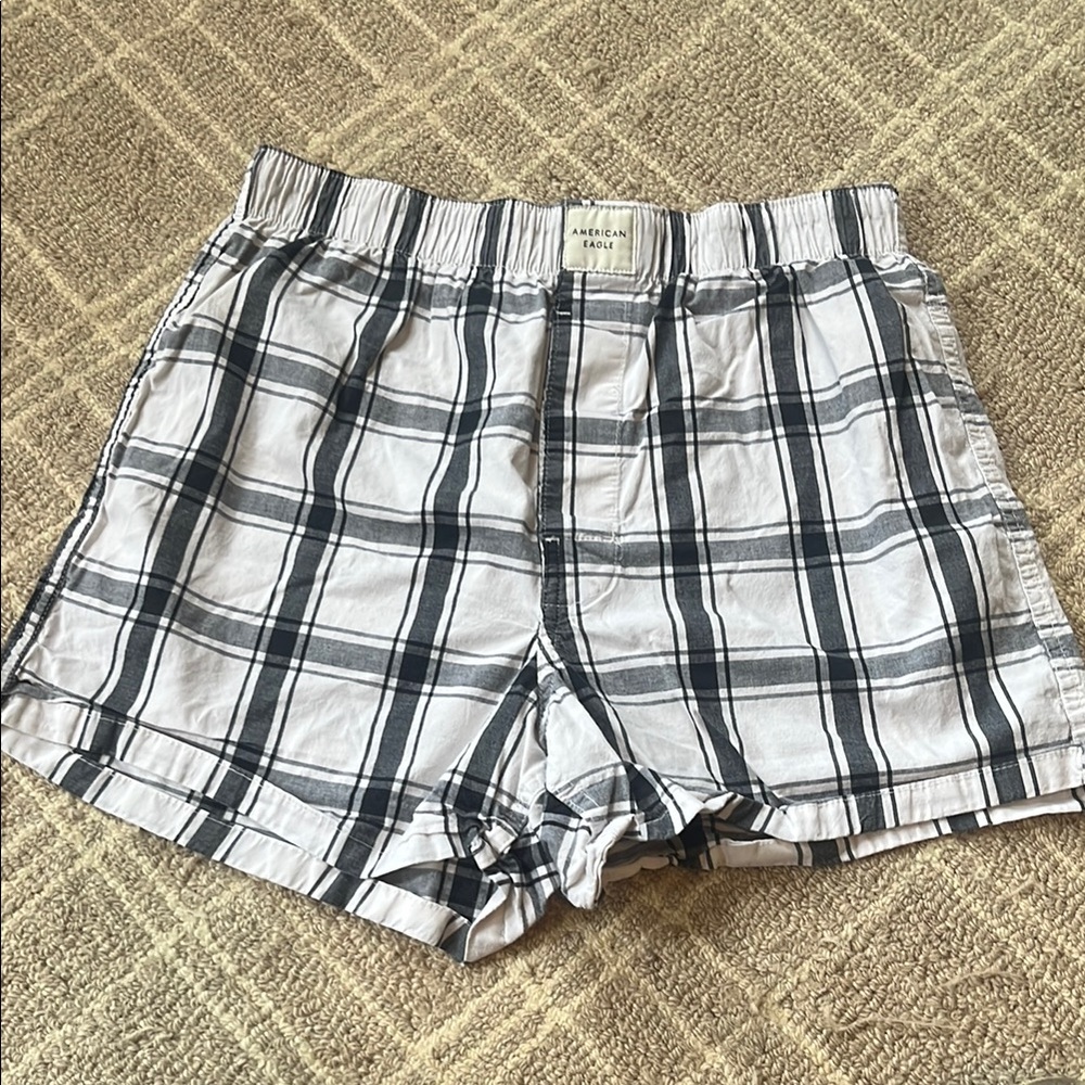 American Eagle Outfitters Black and White Boxers Classic Plaid